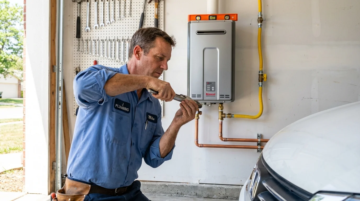 Tankless water heater installation by a Johns Plumbing LLC plumber in Saint Paul